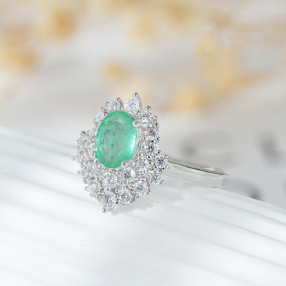 Bague Hécate - Émeraude Argent Sterling 925 - Maria B.
