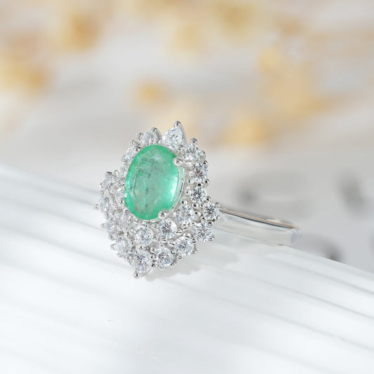Bague Hécate - Émeraude Argent Sterling 925 - Maria B.