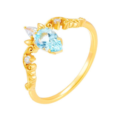 Bague Inaya - Argent Plaqué Or et Zircons - Maria B.