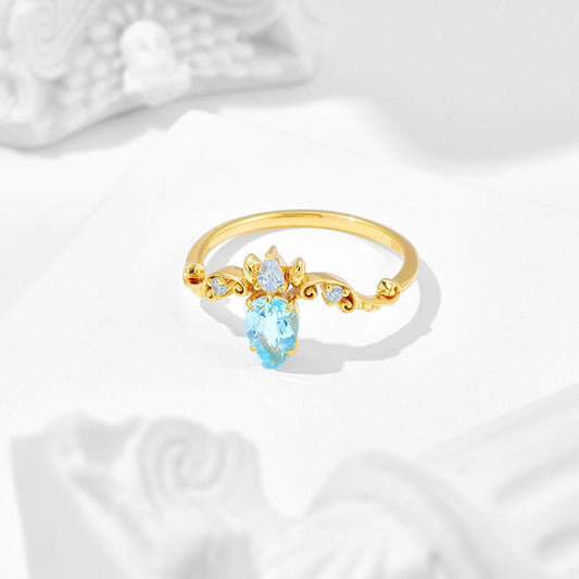 Bague Inaya - Argent Plaqué Or et Zircons - Maria B.