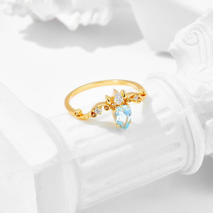 Bague Inaya - Argent Plaqué Or et Zircons - Maria B.