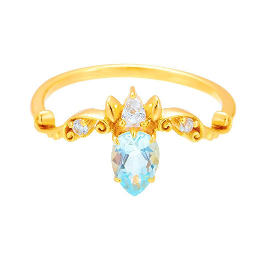 Bague Inaya - Argent Plaqué Or et Zircons - Maria B.