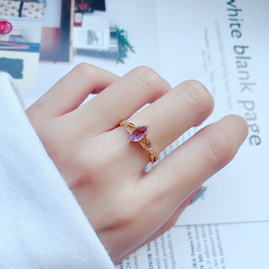 Bague Lavander - Argent, Zircons et Cristal - Maria B.