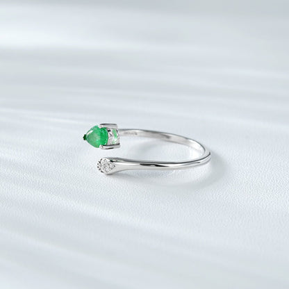 Bague Lola - Émeraude et Argent Sterling 925 - Maria B.