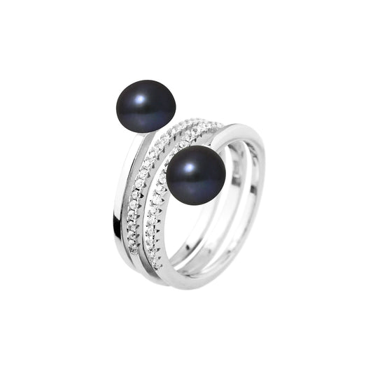 Bague Maria B. X Perlinea Black Tahiti - Perles de culture et argent 925 - Maria B.