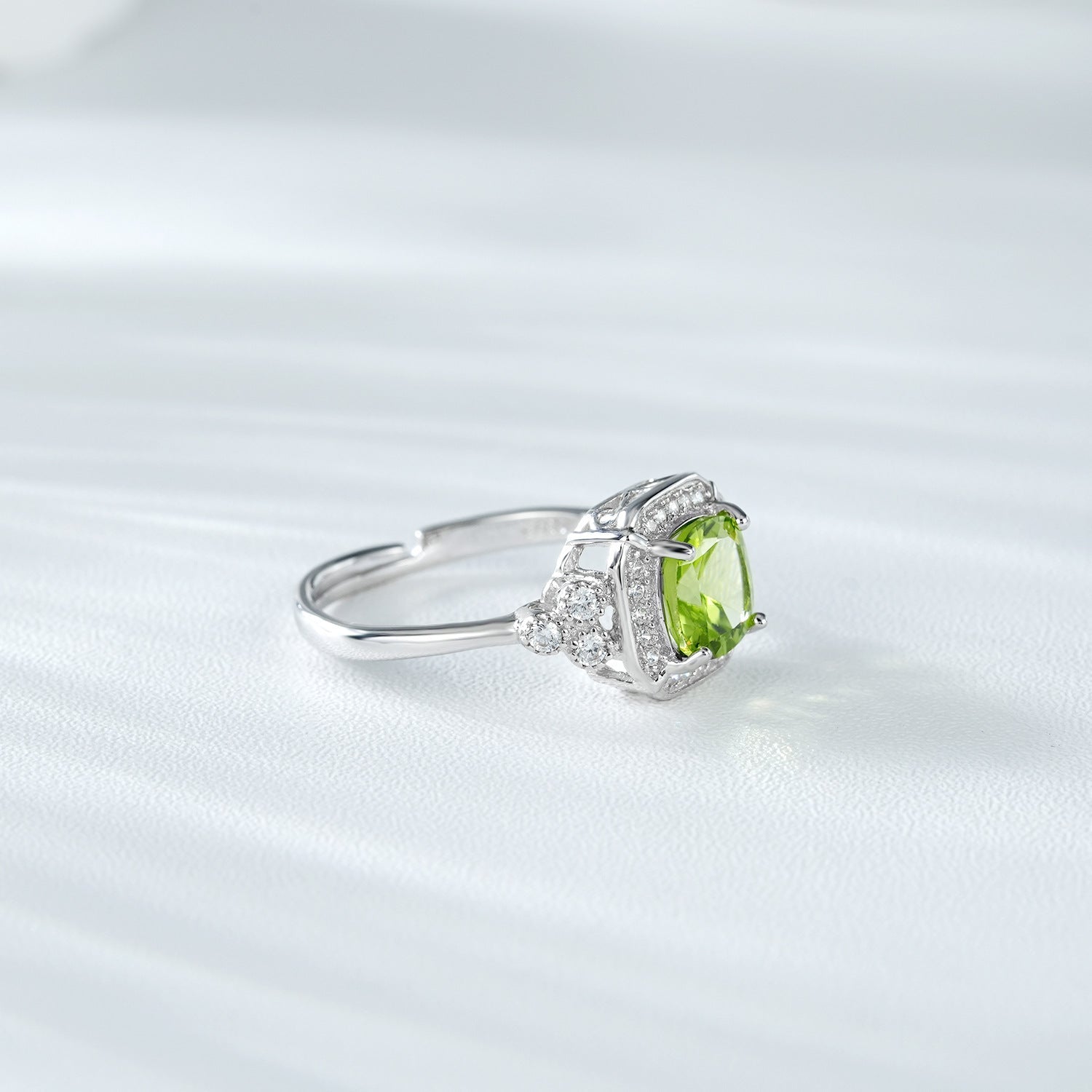 Bague Olivia - Argent Sterling 925 Pillow Olivine - Maria B.