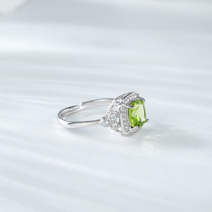 Bague Olivia - Argent Sterling 925 Pillow Olivine - Maria B.