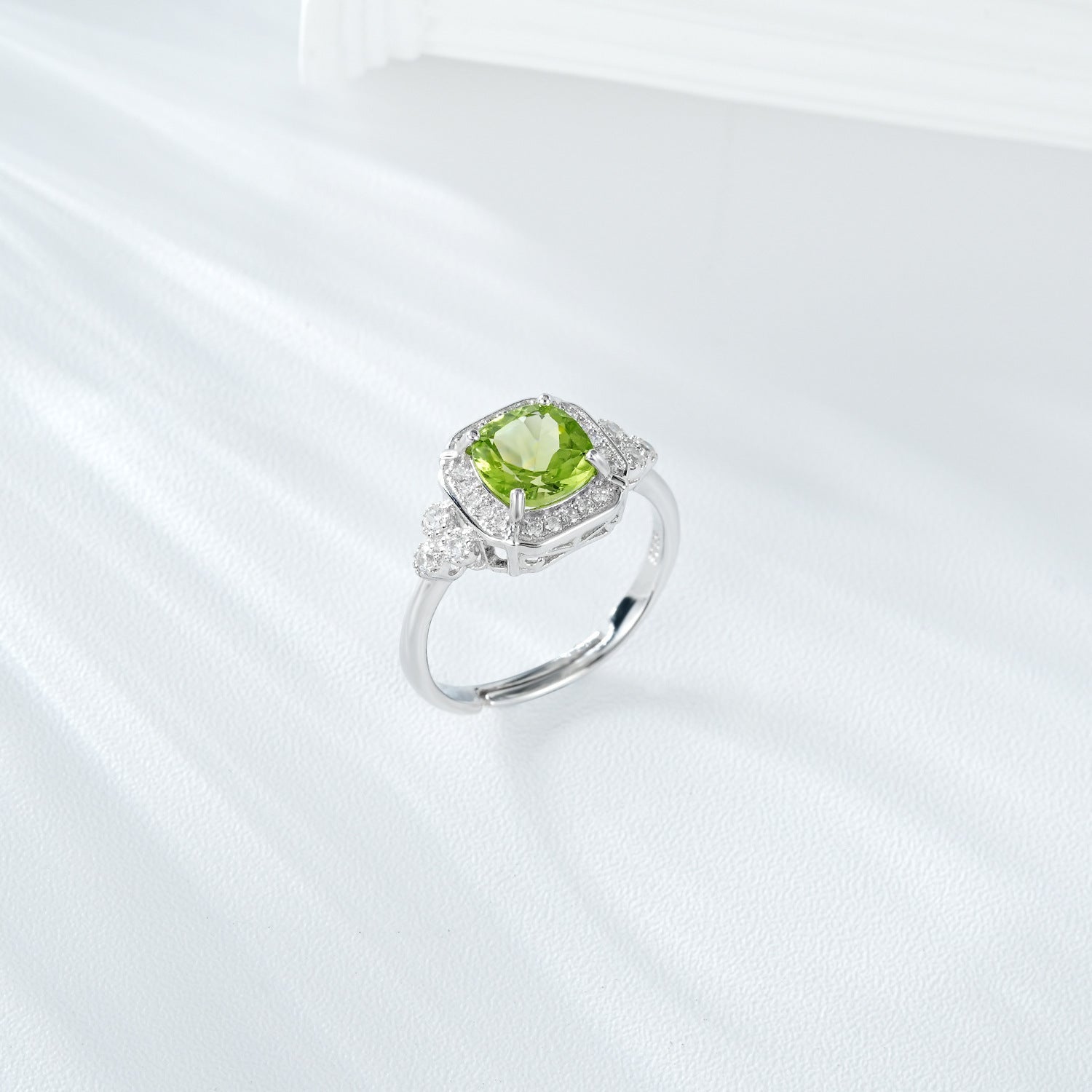 Bague Olivia - Argent Sterling 925 Pillow Olivine - Maria B.