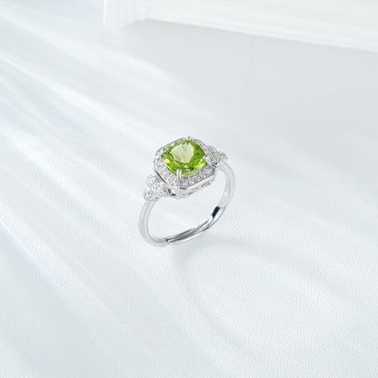 Bague Olivia - Argent Sterling 925 Pillow Olivine - Maria B.