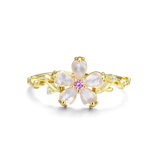 Bague Peach Blossom - Argent Sterling 925 et Cristal - Maria B.