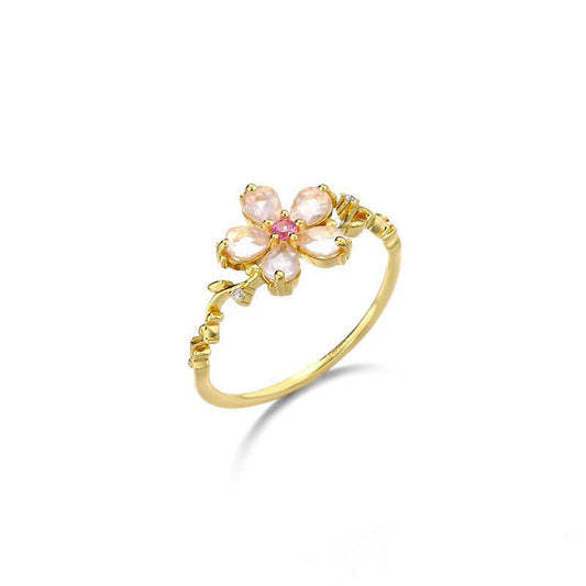 Bague Peach Blossom - Argent Sterling 925 et Cristal - Maria B.