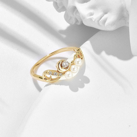 Bague Perly - Argent 925 et Perles d'eau douce naturelles - Maria B.