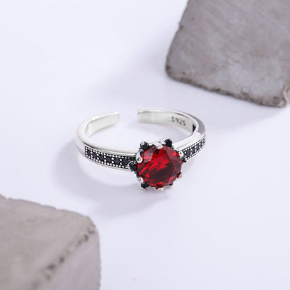 Bague Red Velvet - Argent Sterling 925 et Zircons - Maria B.