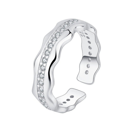 Bague River - Argent Sterling 925 et Zircons - Maria B.