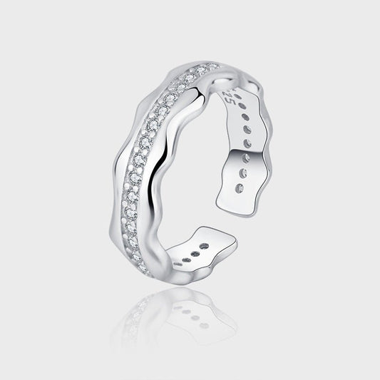 Bague River - Argent Sterling 925 et Zircons - Maria B.