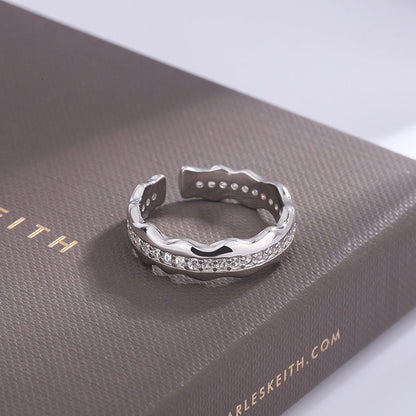 Bague River - Argent Sterling 925 et Zircons - Maria B.