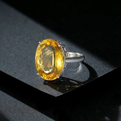 Bague Stella - Topaze 20ct, Argent Sterling 925 - Maria B.