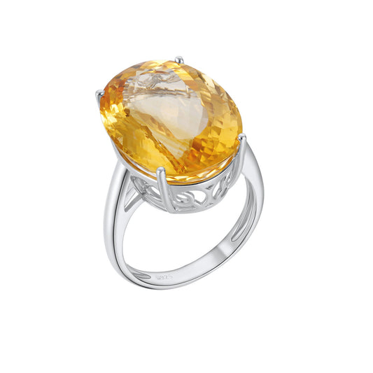 Bague Stella - Topaze 20ct, Argent Sterling 925 - Maria B.