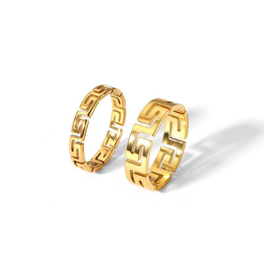 Bague TWP - Acier inoxydable plaqué or - Maria B.
