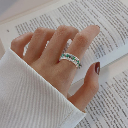 Bague Zaya - Émeraude Argent Sterling 925 - Maria B.