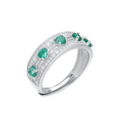 Bague Zaya - Émeraude Argent Sterling 925 - Maria B.