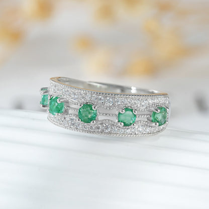 Bague Zaya - Émeraude Argent Sterling 925 - Maria B.