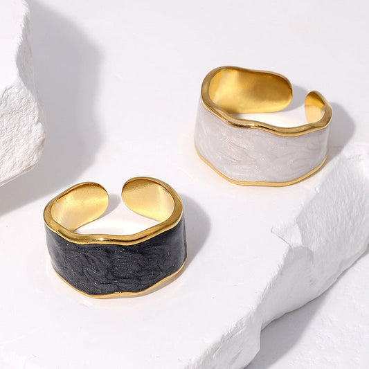 Bague Zélie - Acier inoxydable et Résine - Maria B.