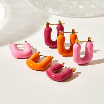 Boucles d'oreilles Alis - Acier Inoxydable - Maria B.