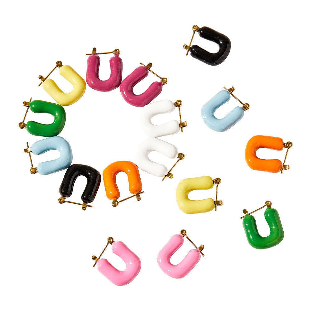 Boucles d'oreilles Alis - Acier Inoxydable - Maria B.