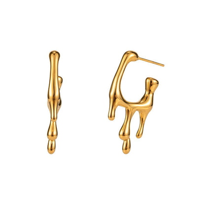 Boucles d'oreilles Aria - Acier inoxydable plaqué Or 18K - Maria B.
