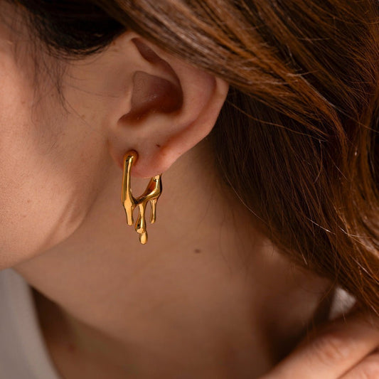 Boucles d'oreilles Aria - Acier inoxydable plaqué Or 18K - Maria B.
