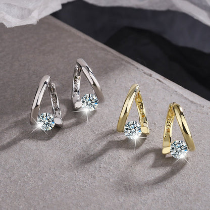 Boucles d'oreilles Capricieuse - Argent 925 et zircons - Maria B.