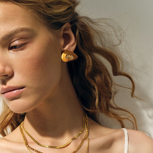 Boucles d'oreilles Damaris - Acier Inoxydable - Maria B.