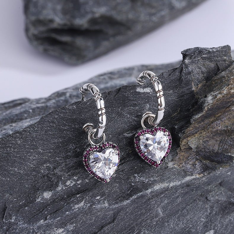 Boucles D'oreilles Diane - Argent Sterling 925 et Zircons - Maria B.