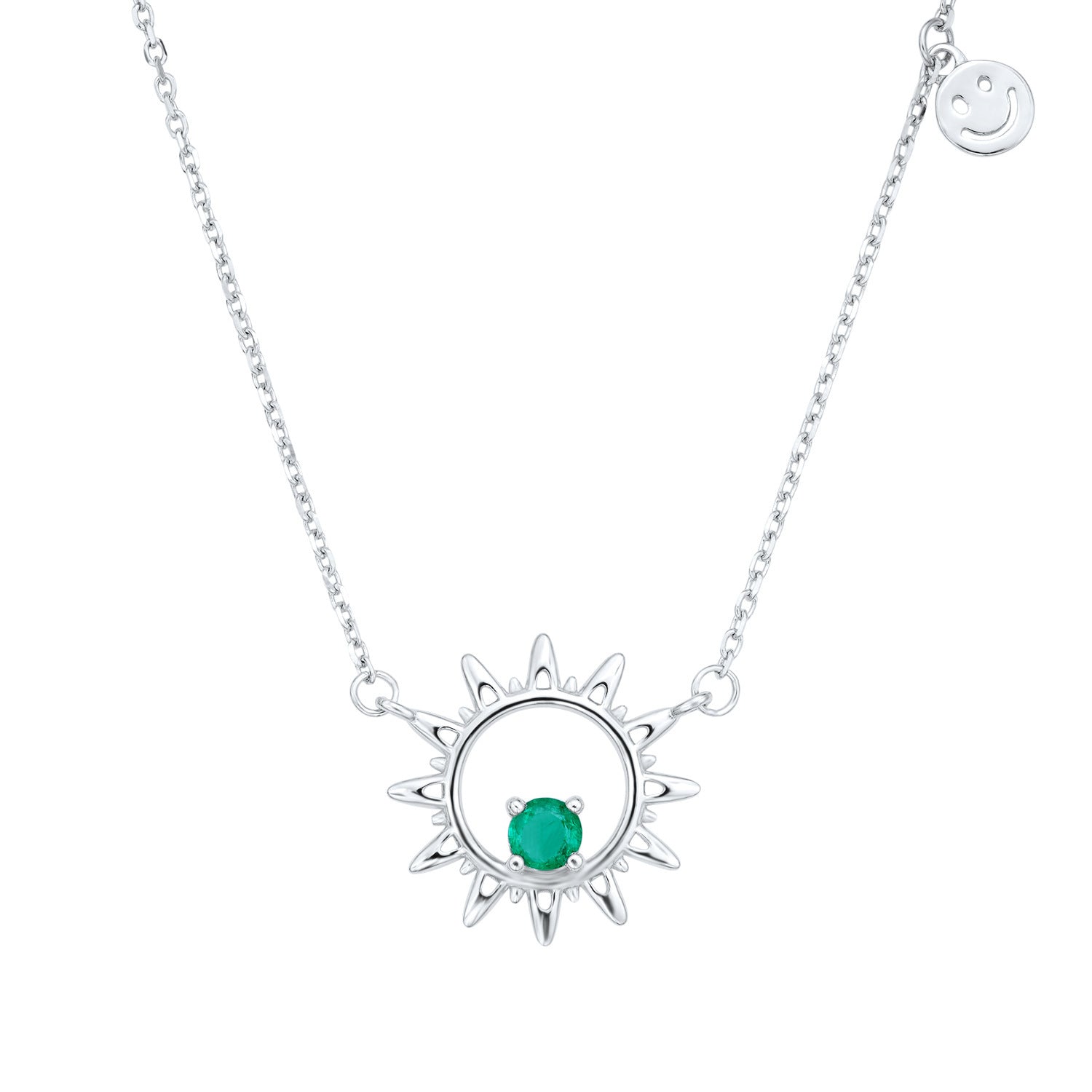 Women's Personality Collar Chain Round Temperament Emerald Necklace - Maria B.