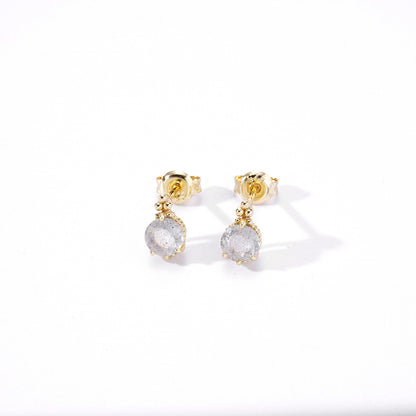 Natural Elongated Stone Earrings For Women - Maria B.