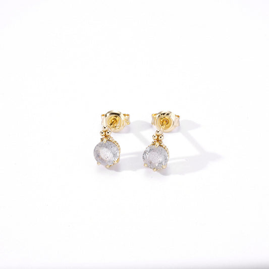 Natural Elongated Stone Earrings For Women - Maria B.