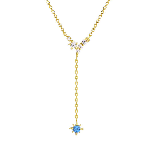 Collier à pompon en forme d'étoile à cinq branches pour femme - Maria B.