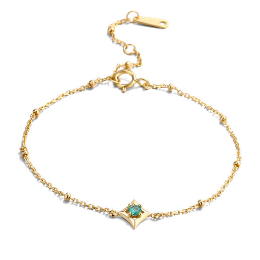 Simple polyvalent perle chaîne diamant Bracelet fille - Maria B.