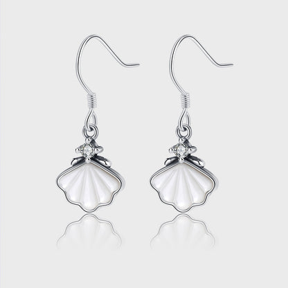 Un Shell Sterling Argent 925 Boucles D'oreilles Femmes Boucles D'oreilles Clip Oreille - Maria B.