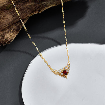 Collier avancé de grenade rouge - Maria B.